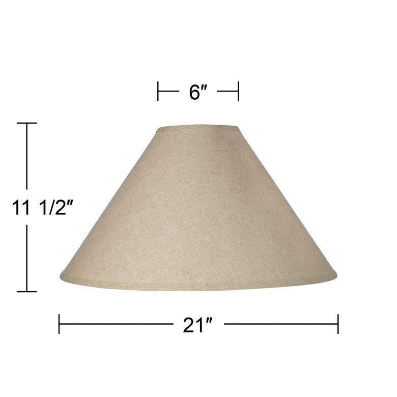 Image 5 Springcrest Fine Burlap Empire Lamp Shade 6x21x13.5 (Spider) more views