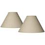 1_Springcrest Fine Burlap Empire Lamp Shades 6x17x11.5 (Spider) Set of 2