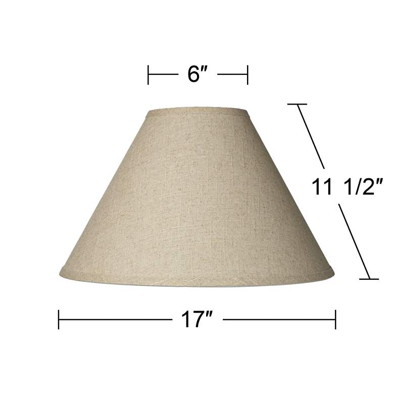Image 5 Springcrest Fine Burlap Empire Lamp Shades 6x17x11.5 (Spider) Set of 2 more views