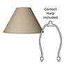 6_Springcrest Fine Burlap Empire Lamp Shades 6x17x11.5 (Spider) Set of 2 more views