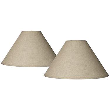 Springcrest Fine Burlap Empire Lamp Shades 6x19x12 (Spider) Set of 2
