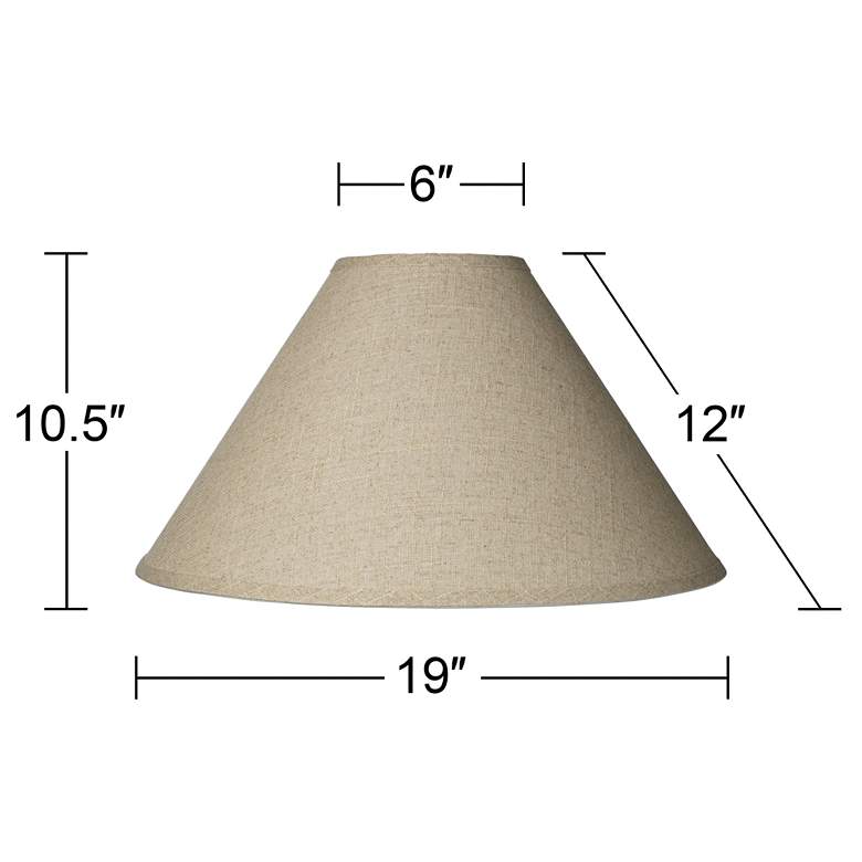 Image 5 Springcrest Fine Burlap Empire Lamp Shades 6x19x12 (Spider) Set of 2 more views