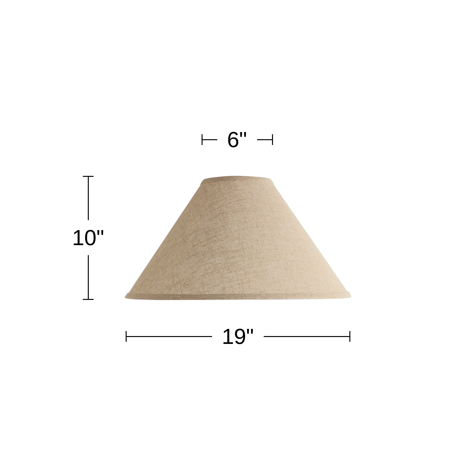 Springcrest Fine Burlap Empire Lamp Shades 6x19x12 (Spider) Set of 2