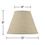5_Springcrest Fine Burlap Fabric Empire Profile Lamp Shape 6x12x9 (Spider) more views
