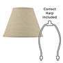 6_Springcrest Fine Burlap Fabric Empire Profile Lamp Shape 6x12x9 (Spider) more views