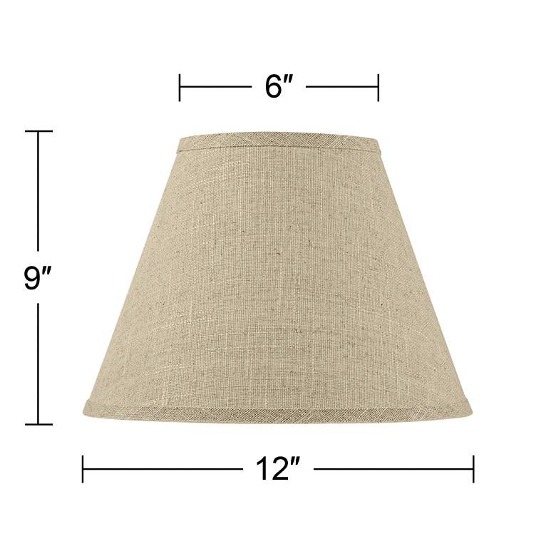 Image 5 Springcrest Fine Burlap Set of 2 Empire Lamp Shades 6x12x9 (Spider) more views