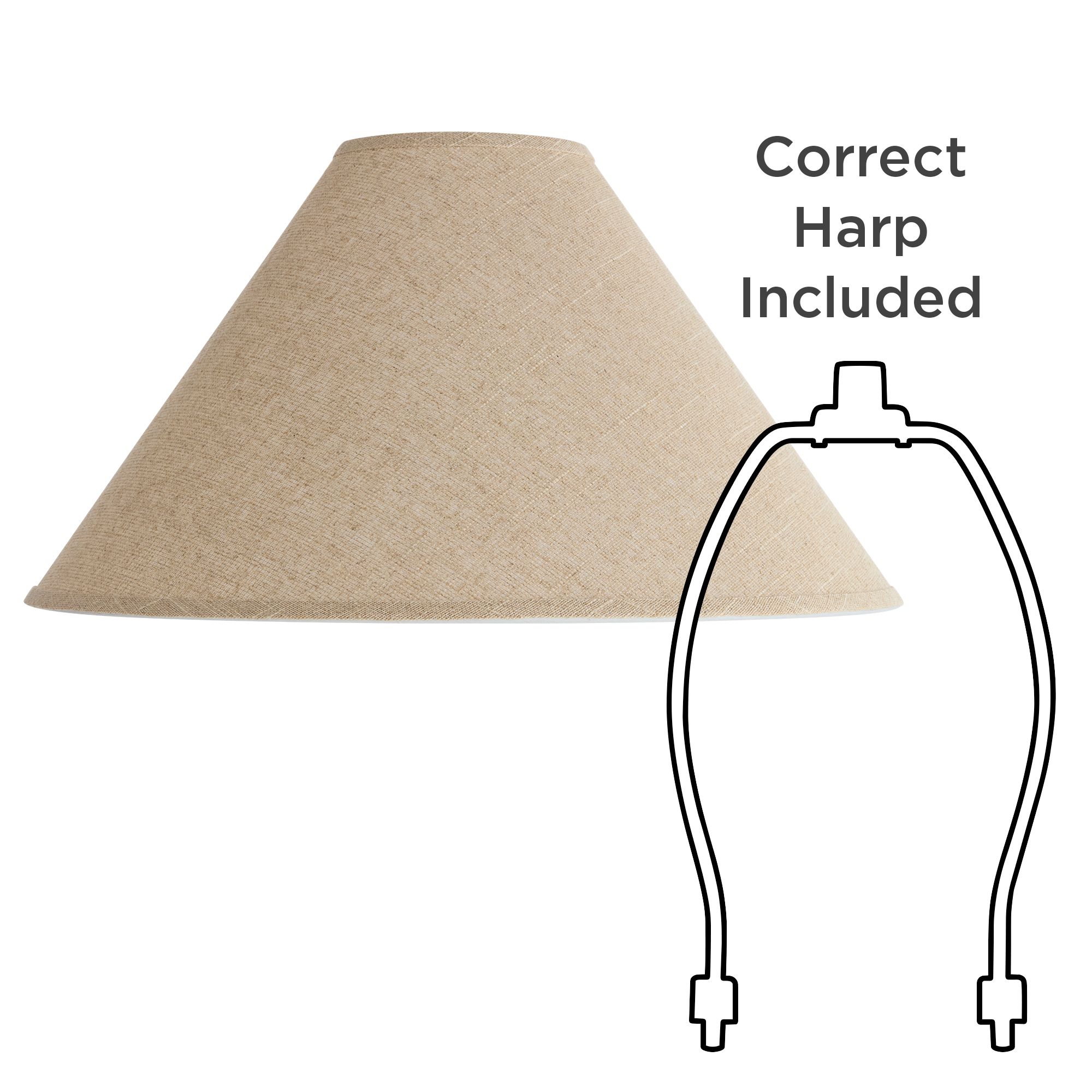 Springcrest Fine Burlap Set of 2 Empire Lamp Shades 6x21x13.5 (Spider)