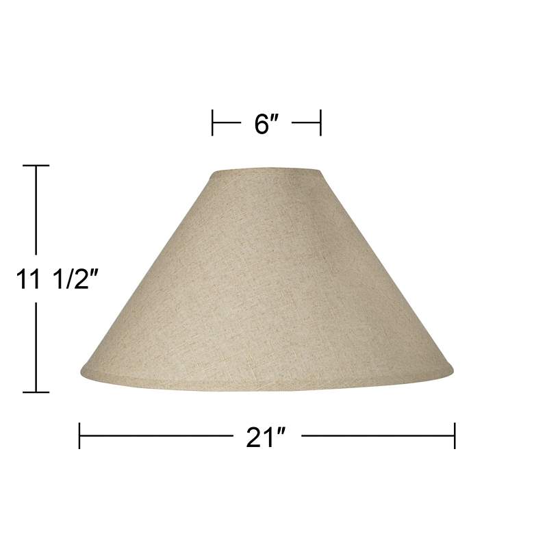 Image 6 Springcrest Fine Burlap Set of 2 Empire Lamp Shades 6x21x13.5 (Spider) more views