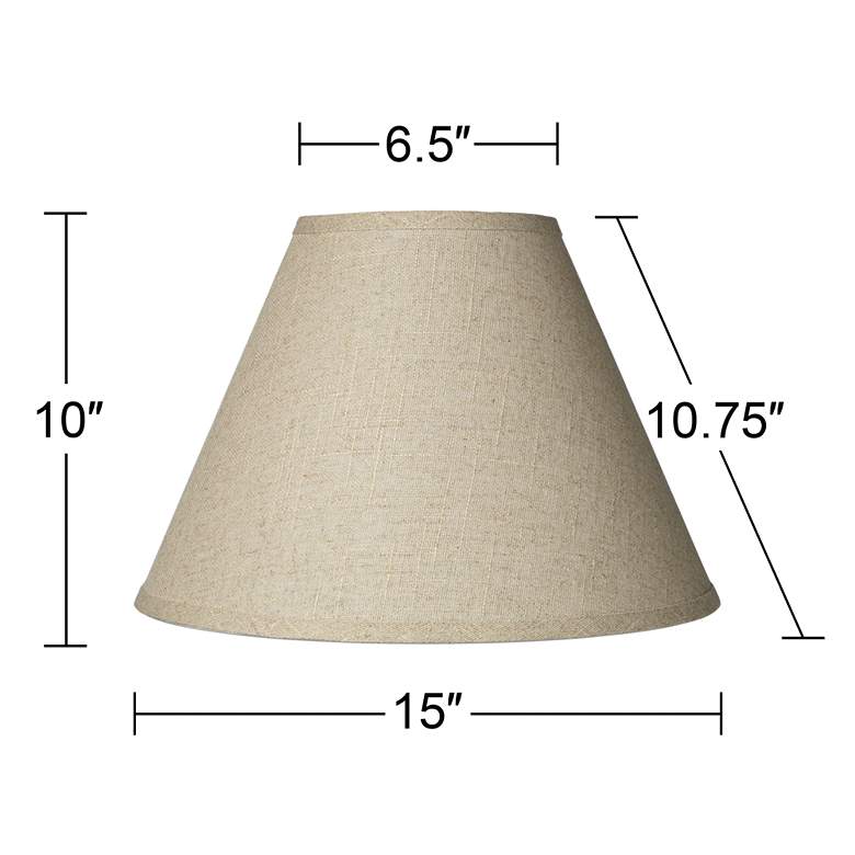 Image 5 Springcrest Fine Burlap Set of 2 Empire Shades 6.5x15x10.75 (Spider) more views
