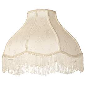 Image4 of Springcrest Floral Cream Scallop Dome Lamp Shade 6x17x12x11 (Spider) more views