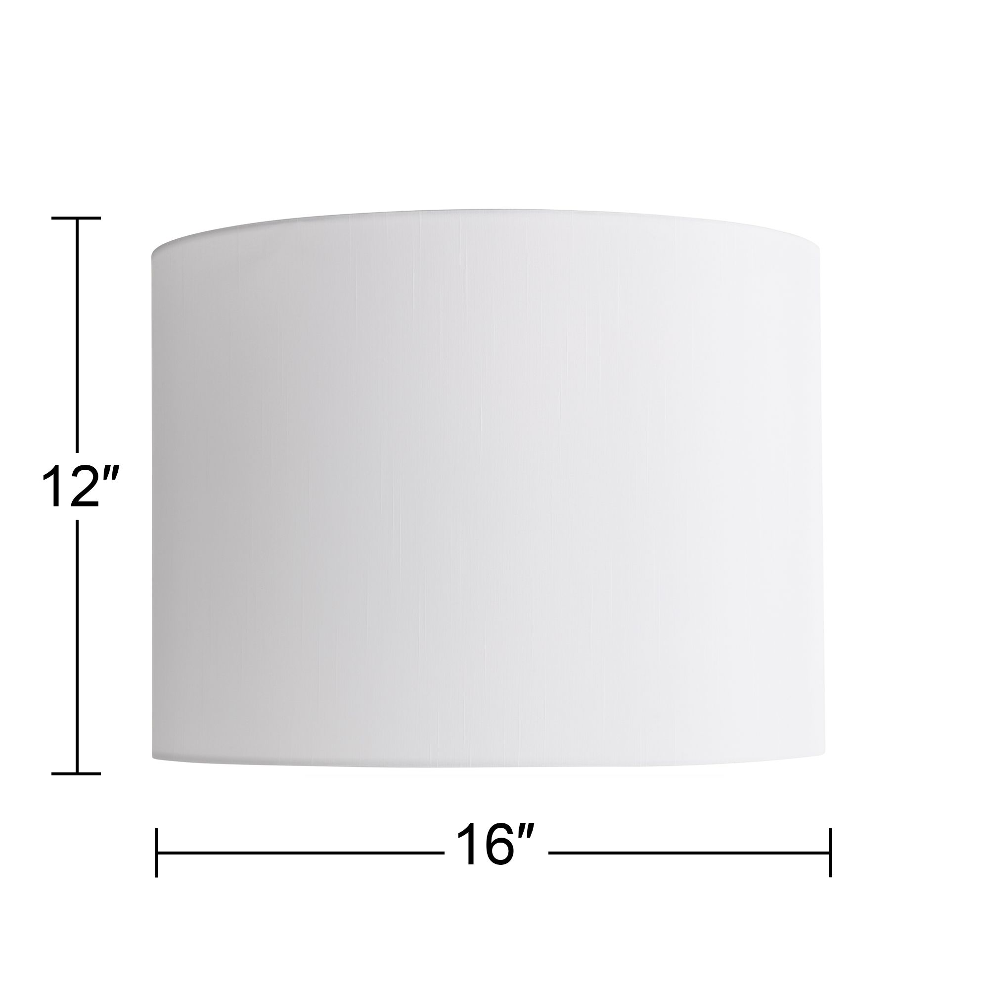 Springcrest Gail White Hardback Drum Lamp Shade 16x16x12 (Spider)