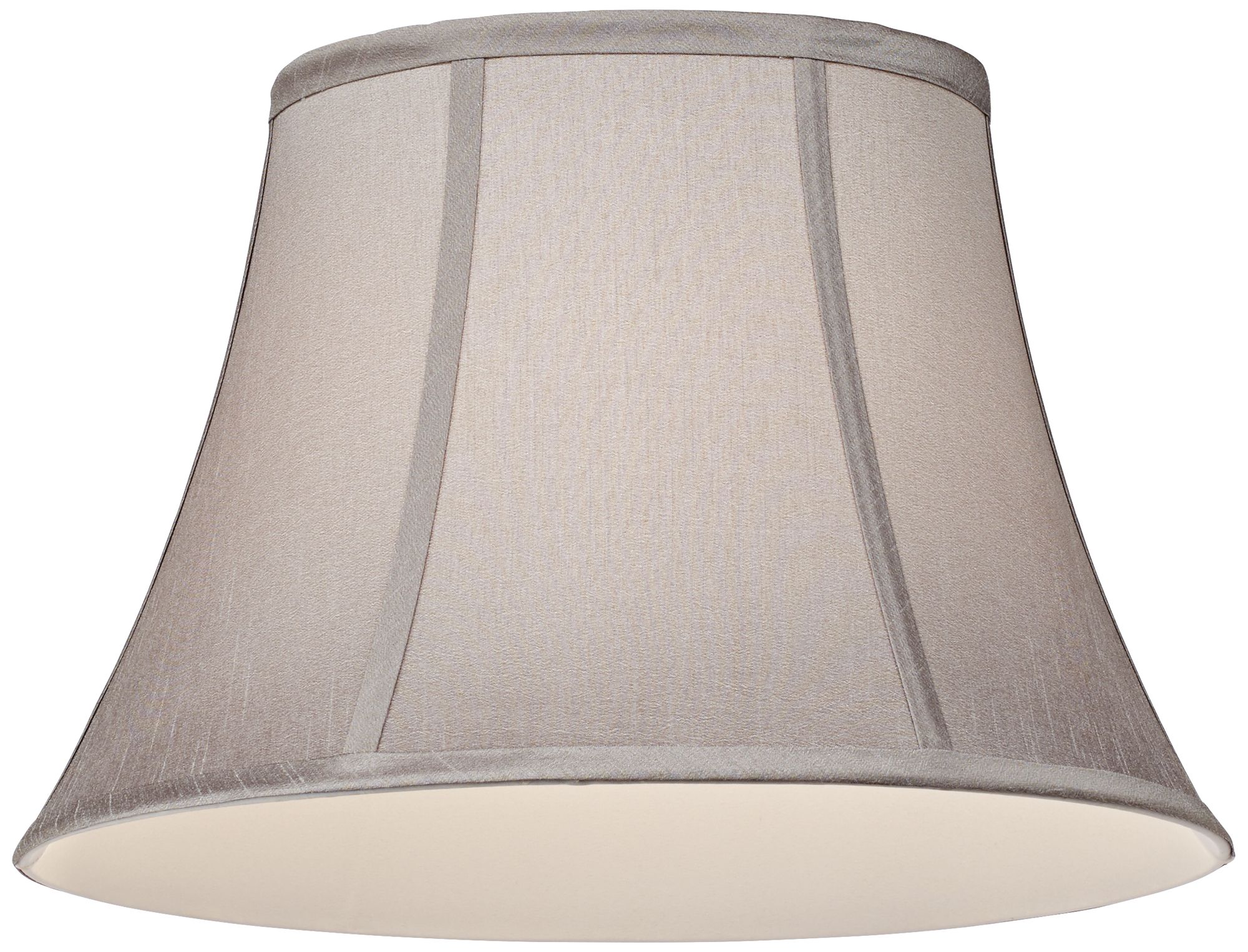 Image 3 Springcrest Galway Pewter Gray Oval Lamp Shade 7/9x13/15x10.5 (Spider) more views