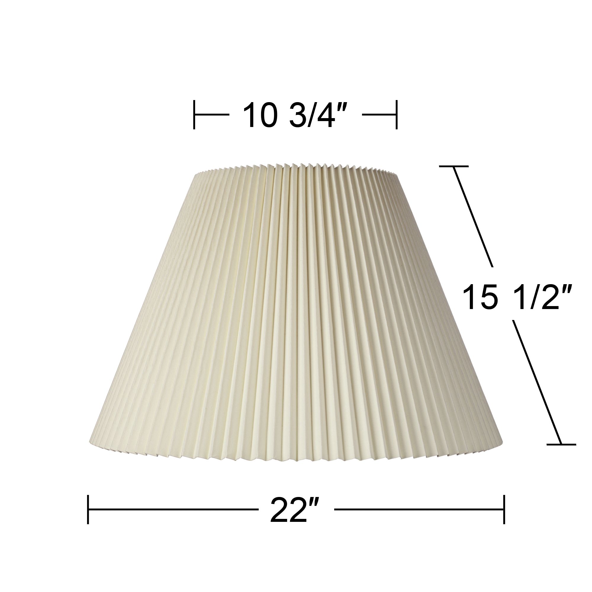 Image 5 Springcrest Genevieve Beige Pleated Lamp Shade 10.75x22x15.5 (Spider) more views