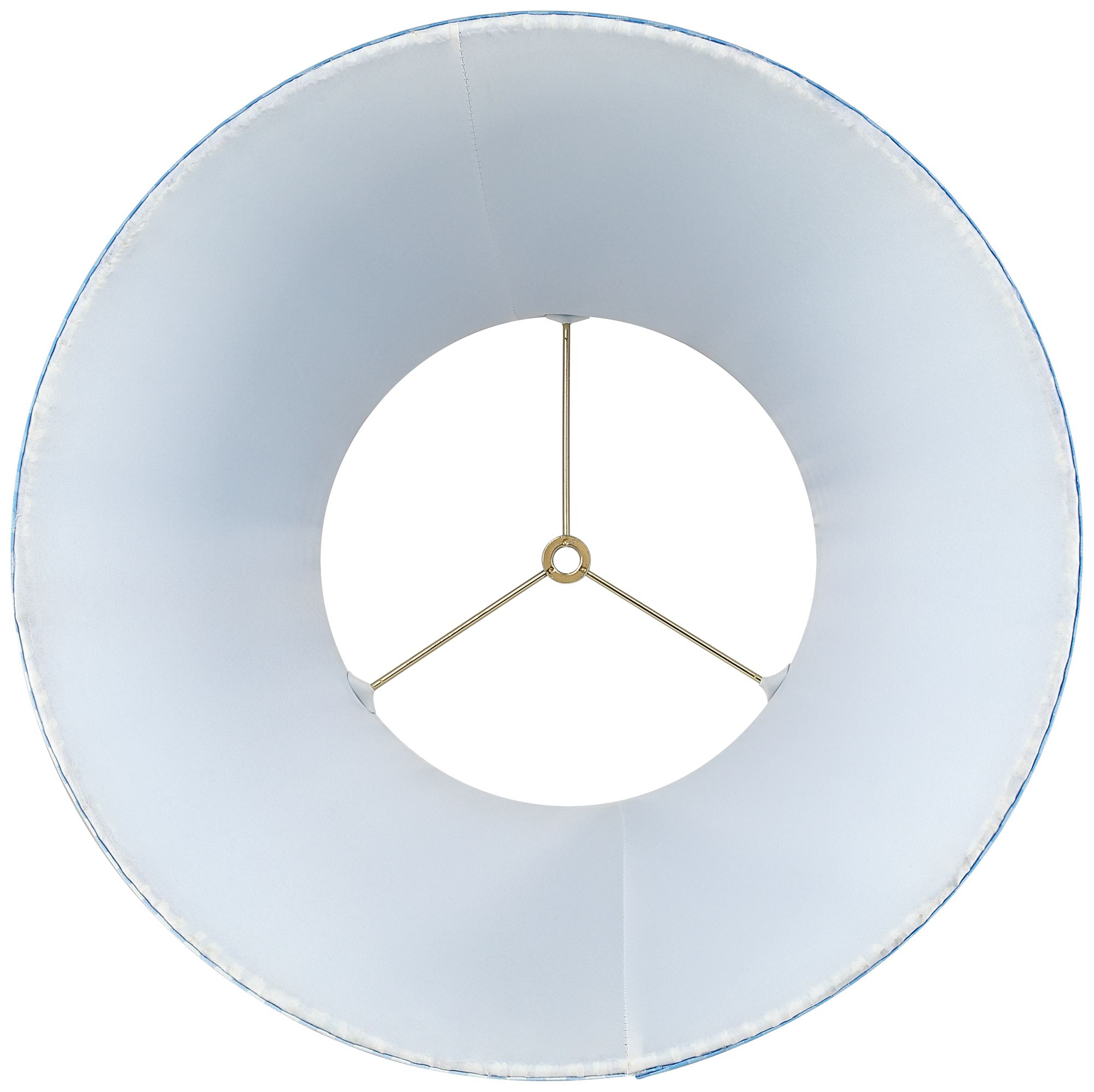 Image 4 Springcrest Gingham Blue Plaid Pleated Cotton Empire Shade (9x16x11) more views