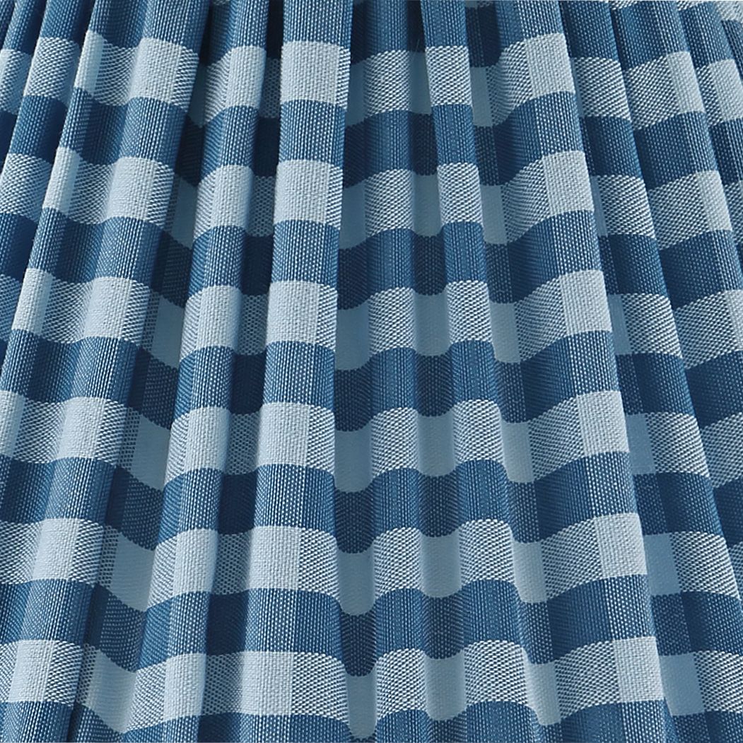 Image 2 Springcrest Gingham Navy Pleated Cotton Clip-On Shade (3x6x5) Set of 8 more views