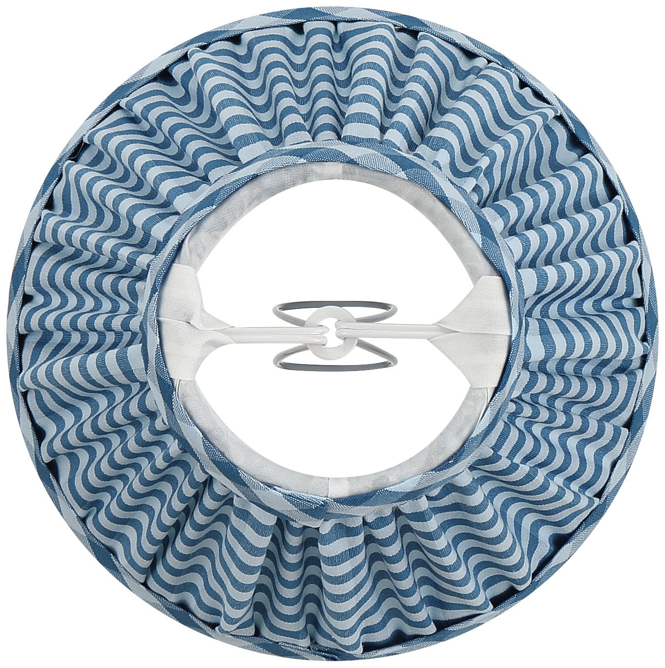 Image 7 Springcrest Gingham Navy Pleated Cotton Clip-On Shade (3x6x5) Set of 8 more views