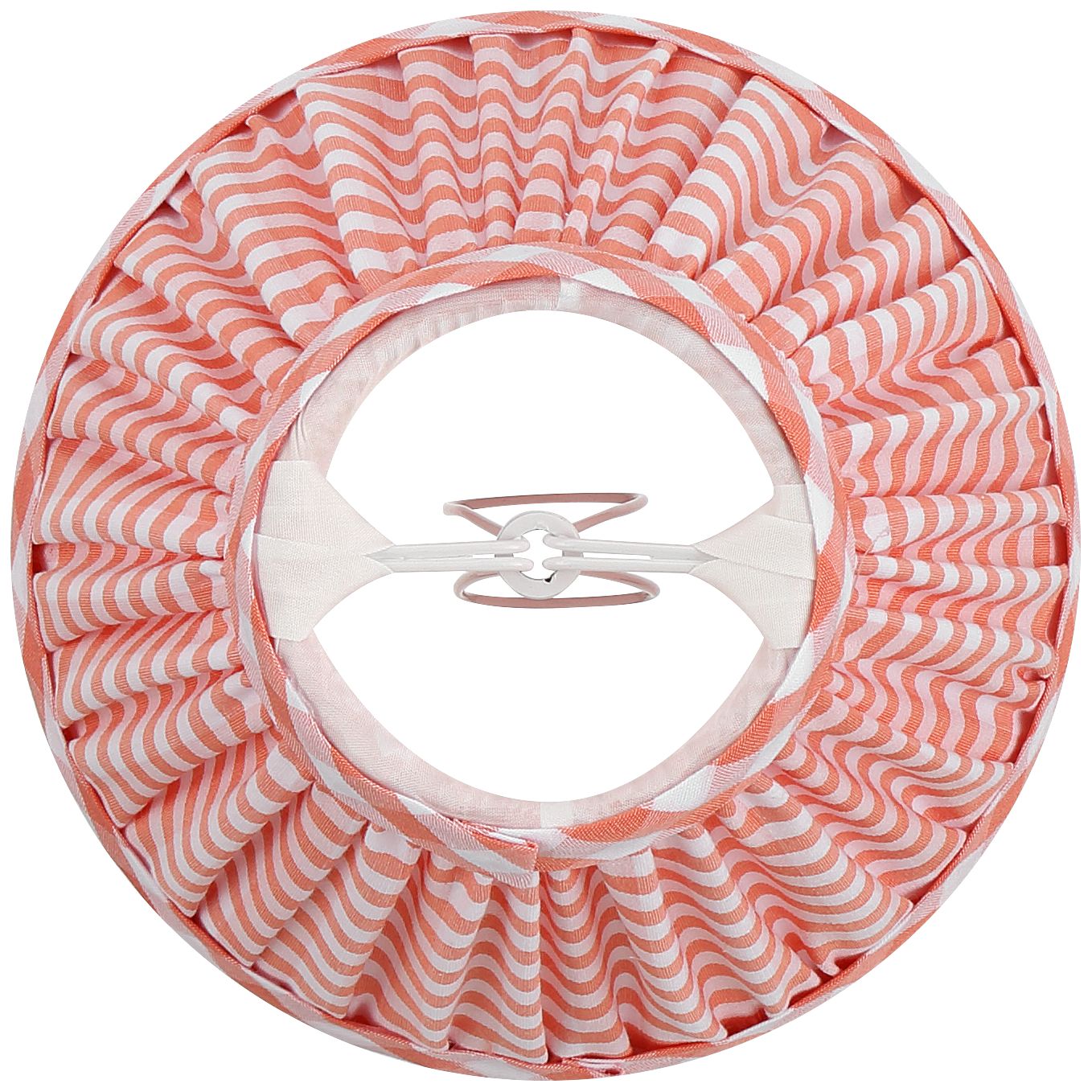 Image 7 Springcrest Gingham Pink Pleated Cotton Clip-On Shade (3x6x5) Set of 8 more views