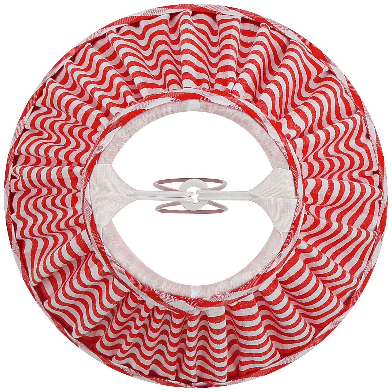 Image 7 Springcrest Gingham Red Plaid Pleated Cotton Clip-On Shade (3x6x5) Set of 4 more views