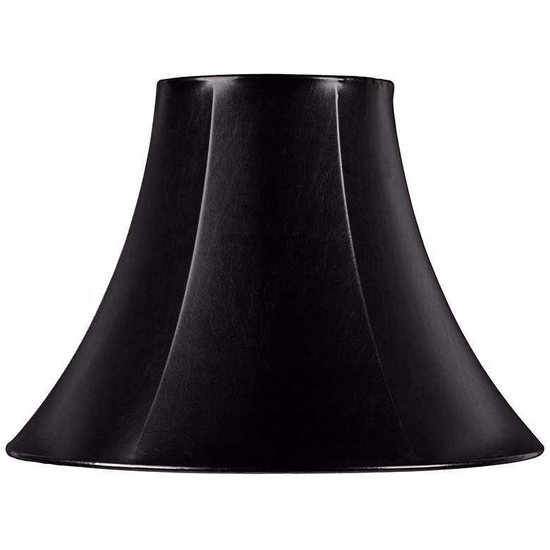 Image 1 Springcrest Ginna Black Faux Leatherette Bell Shade 7x16x12 (Spider)