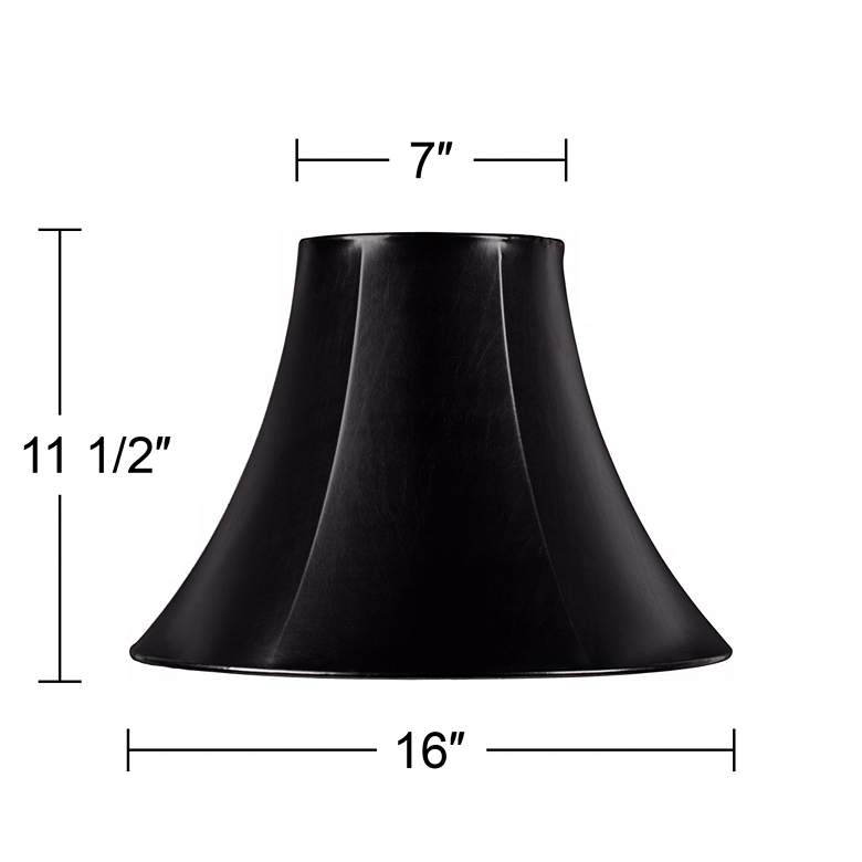 Image 5 Springcrest Ginna Black Faux Leatherette Bell Shade 7x16x12 (Spider) more views