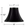 5_Springcrest Ginna Black Faux Leatherette Bell Shade 7x16x12 (Spider) more views
