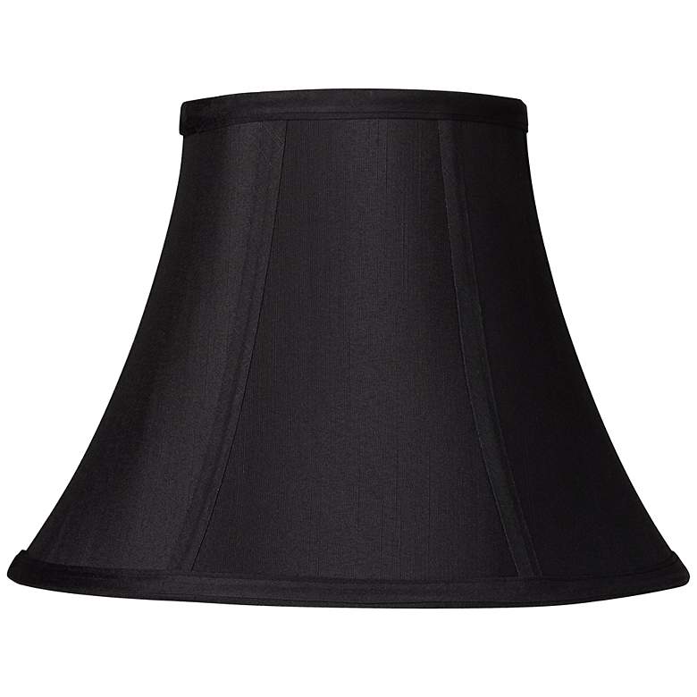 Image 1 Springcrest Ginna Black Stretch Fabric Bell Lamp Shade 6x12x9 (Spider)