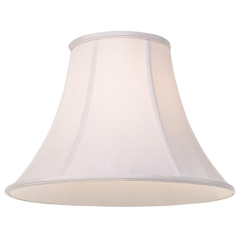 Image 4 Springcrest Ginna Classic White Fabric Bell Shade 7x16x12 (Spider) more views