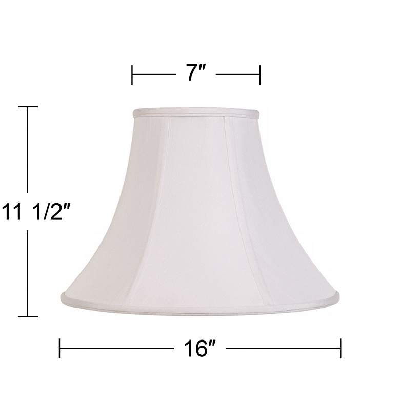 Image 5 Springcrest Ginna Classic White Fabric Bell Shade 7x16x12 (Spider) more views