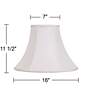 5_Springcrest Ginna Classic White Fabric Bell Shade 7x16x12 (Spider) more views