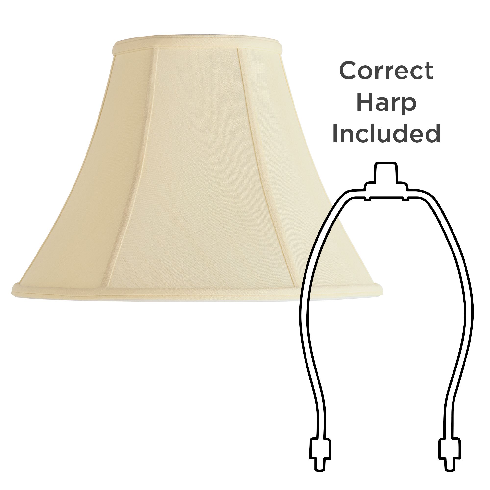 Springcrest Ginna Cream Bell Lamp Shade 7x16x12 (Spider)