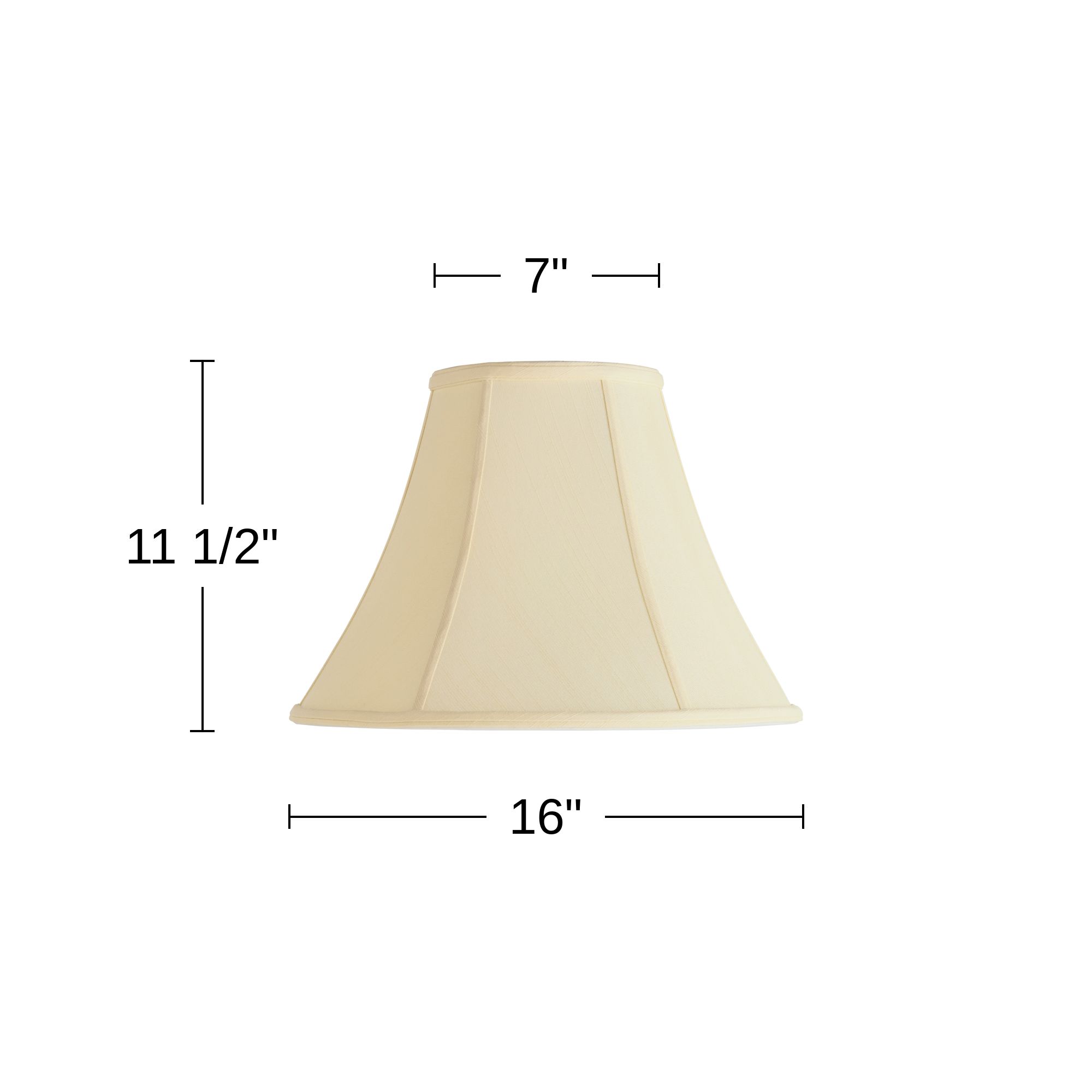 Springcrest Ginna Cream Bell Lamp Shade 7x16x12 (Spider)
