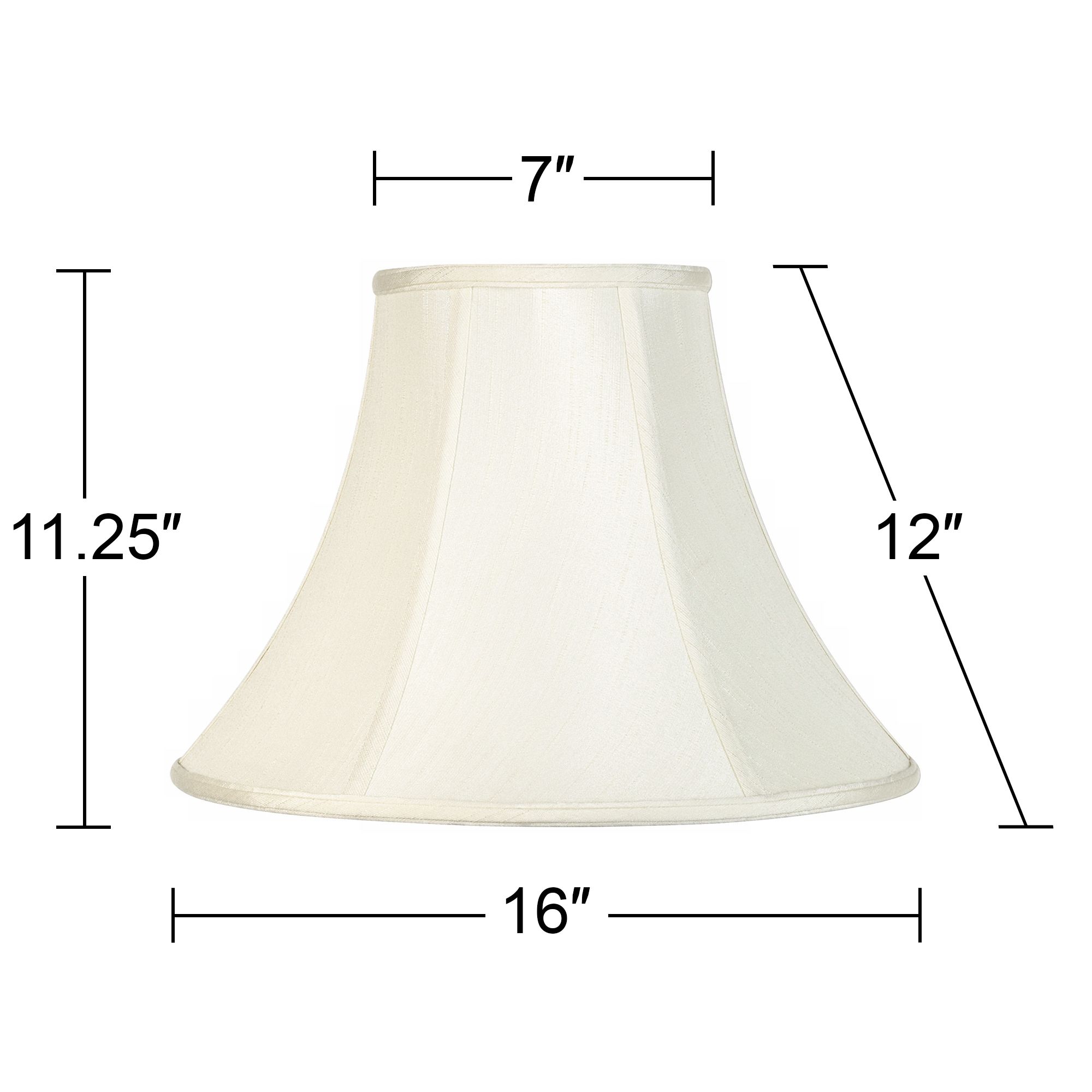 Image 5 Springcrest Ginna Cream Bell Lamp Shade 7x16x12 (Spider) more views