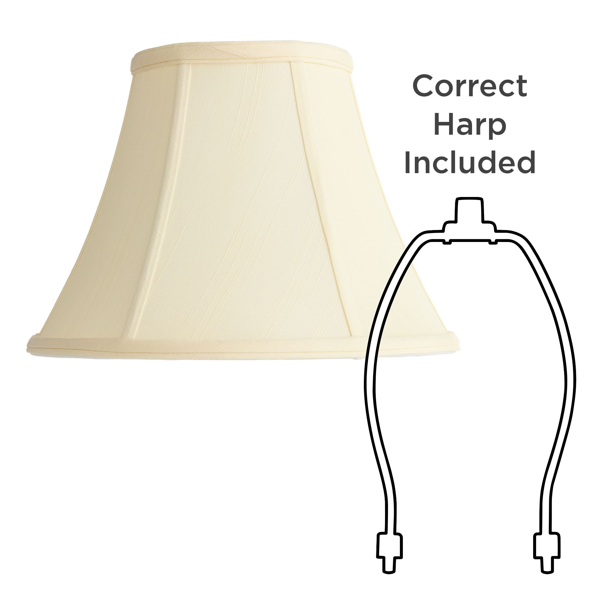 Springcrest Ginna Creme Bell Lamp Shade 6x12x9 (Spider)