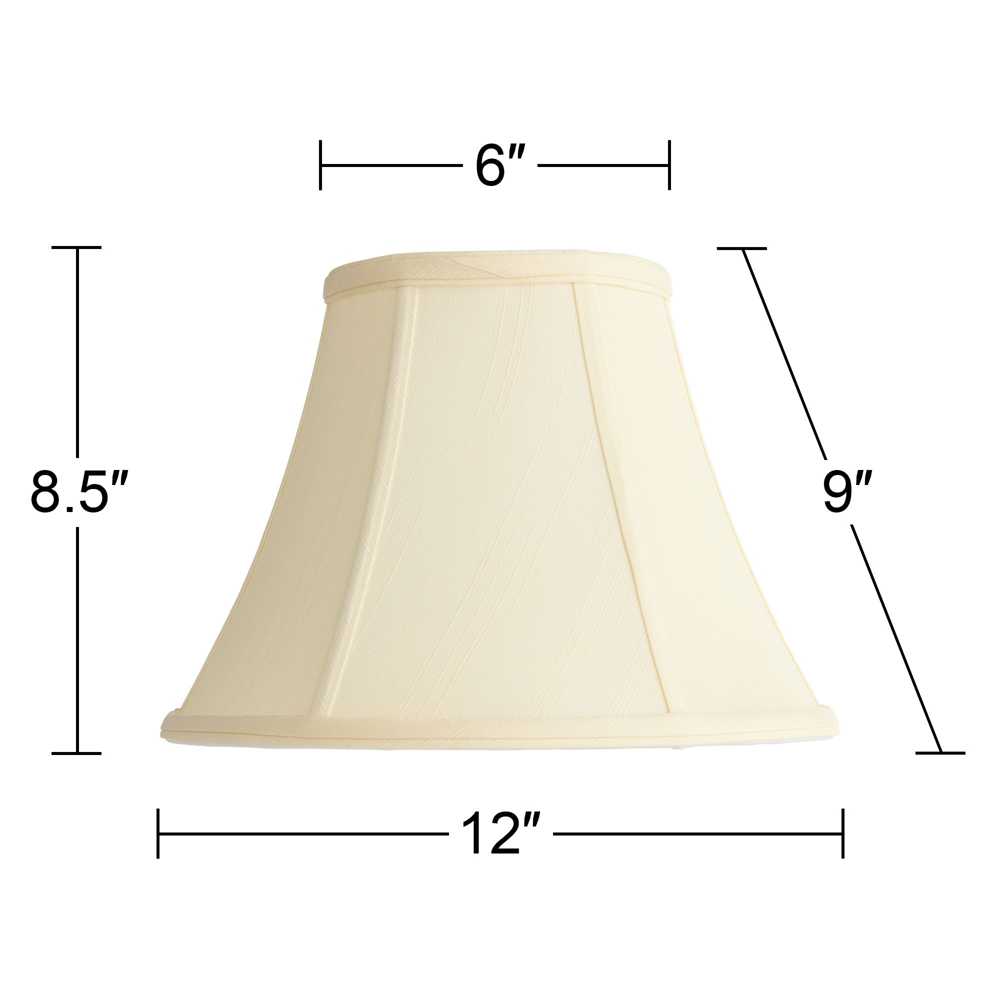 Springcrest Ginna Creme Bell Lamp Shade 6x12x9 (Spider)