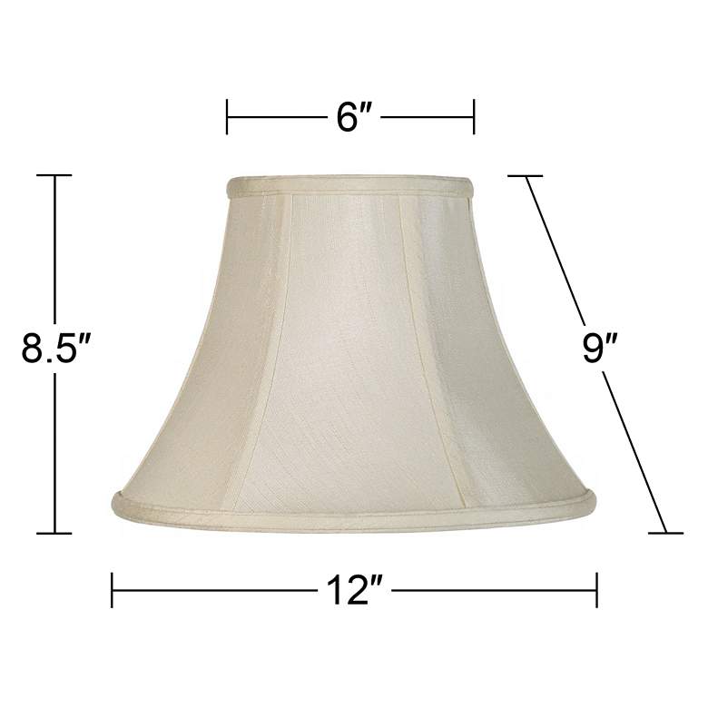 Image 5 Springcrest Ginna Creme Bell Lamp Shade 6x12x9 (Spider) more views