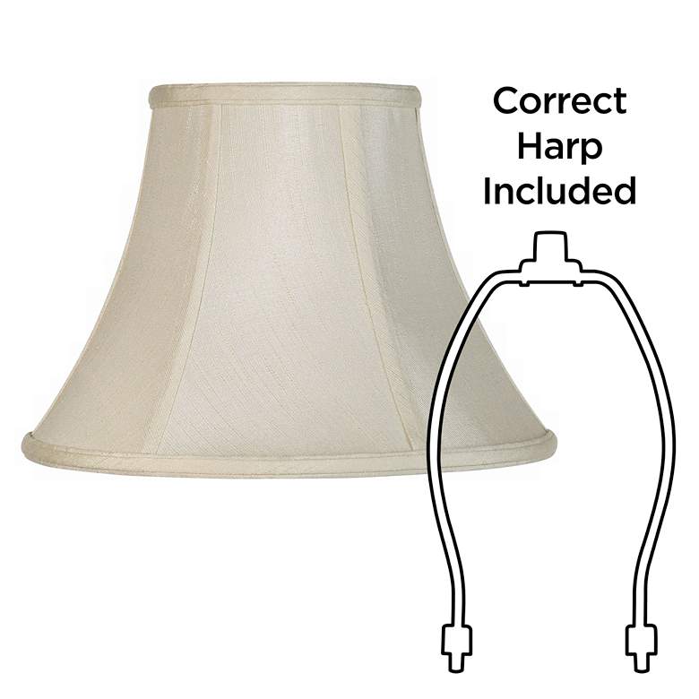 Image 6 Springcrest Ginna Creme Bell Lamp Shade 6x12x9 (Spider) more views