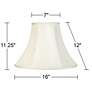 5_Springcrest Ginna Creme Bell Lamp Shade 7x16x12 (Spider) more views
