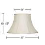 5_Springcrest Ginna Creme Bell Lamp Shade 9x17x11 (Spider) more views