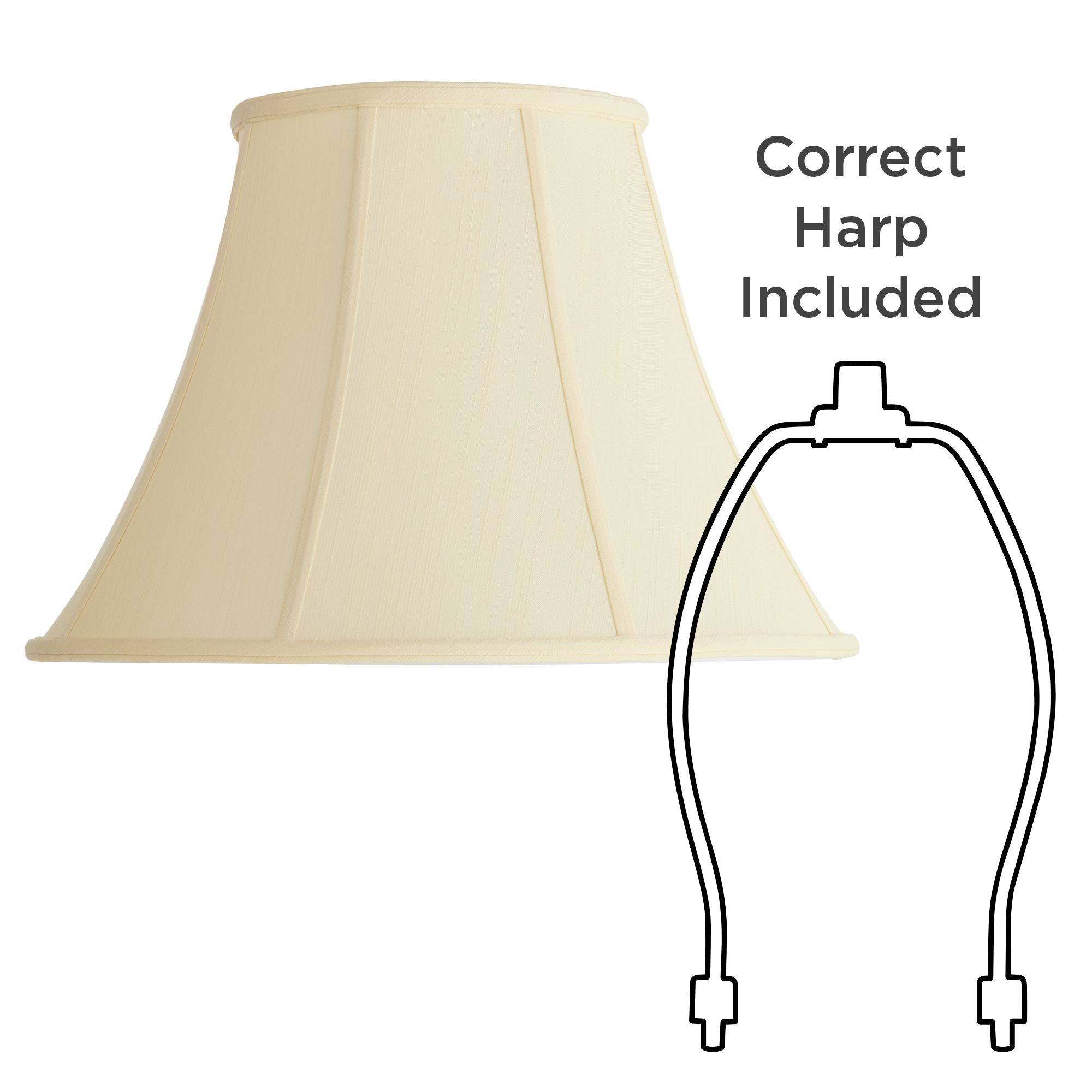 Springcrest Ginna Creme Bell Lamp Shade 9x18x13 (Spider)