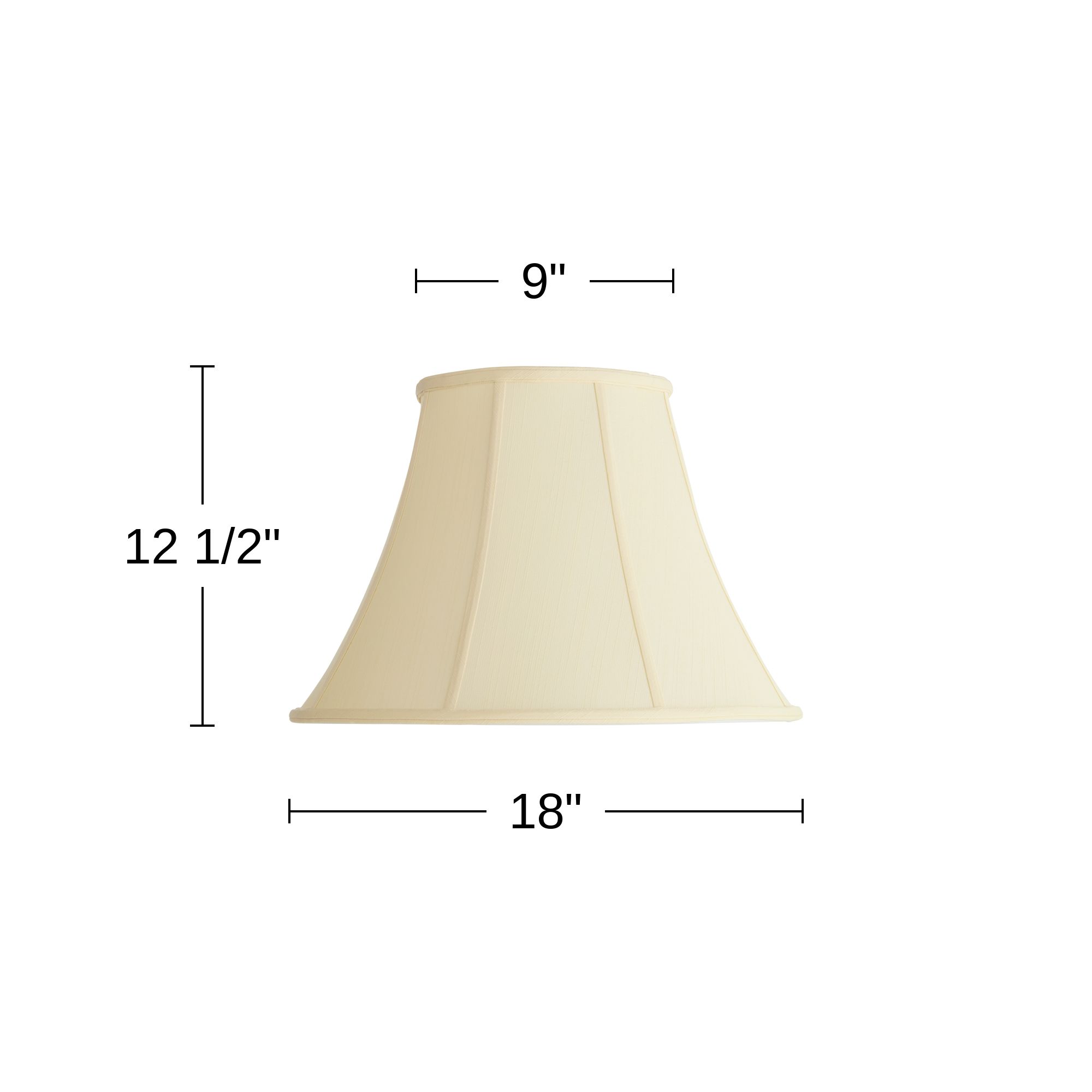 Springcrest Ginna Creme Bell Lamp Shade 9x18x13 (Spider)