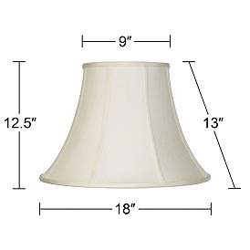 Image5 of Springcrest Ginna Creme Bell Lamp Shade 9x18x13 (Spider) more views