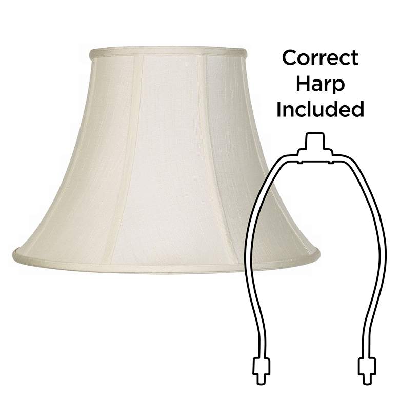 Image 6 Springcrest Ginna Creme Bell Lamp Shade 9x18x13 (Spider) more views