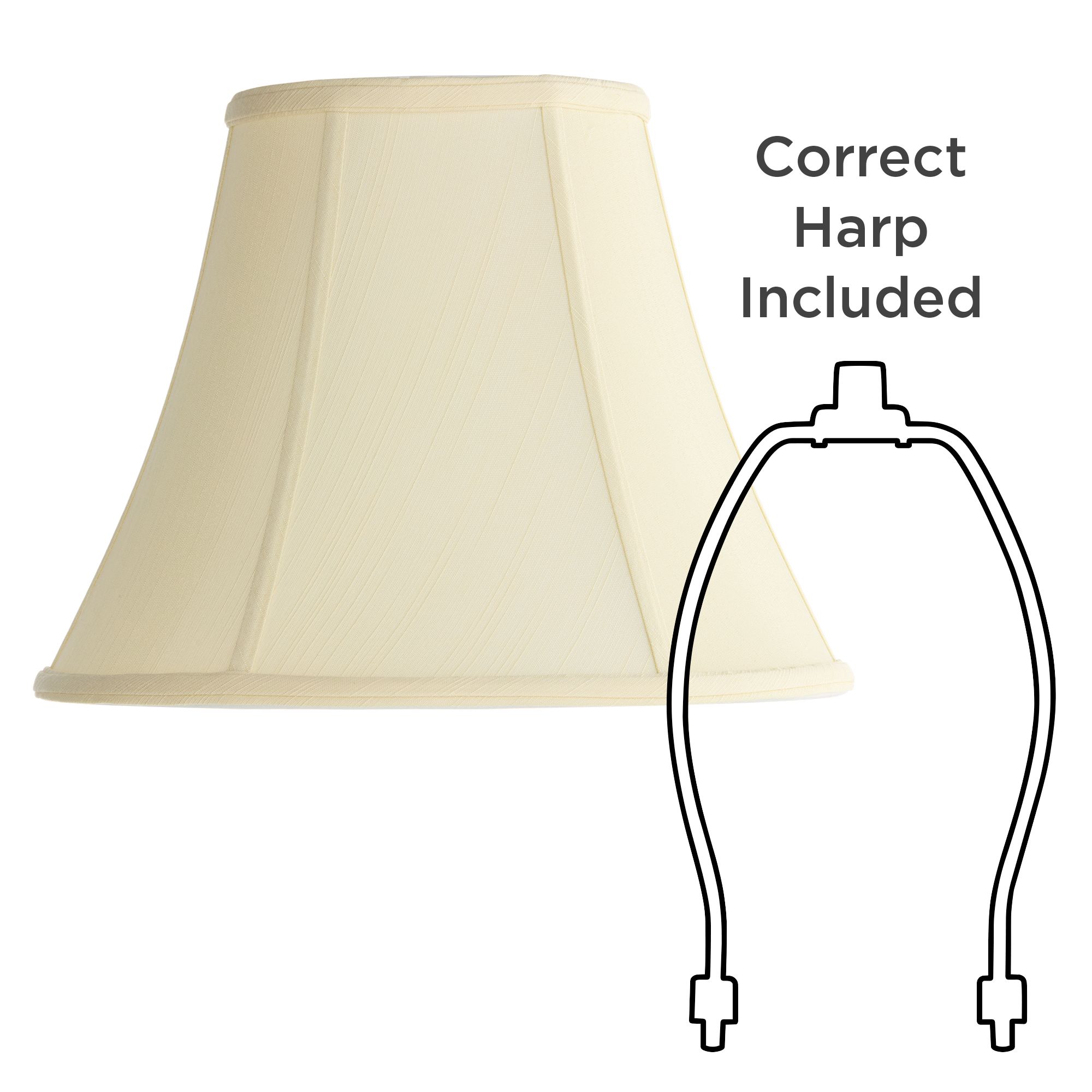 Springcrest Ginna Creme Flared Bell Lamp Shade 7x14x11 (Spider)