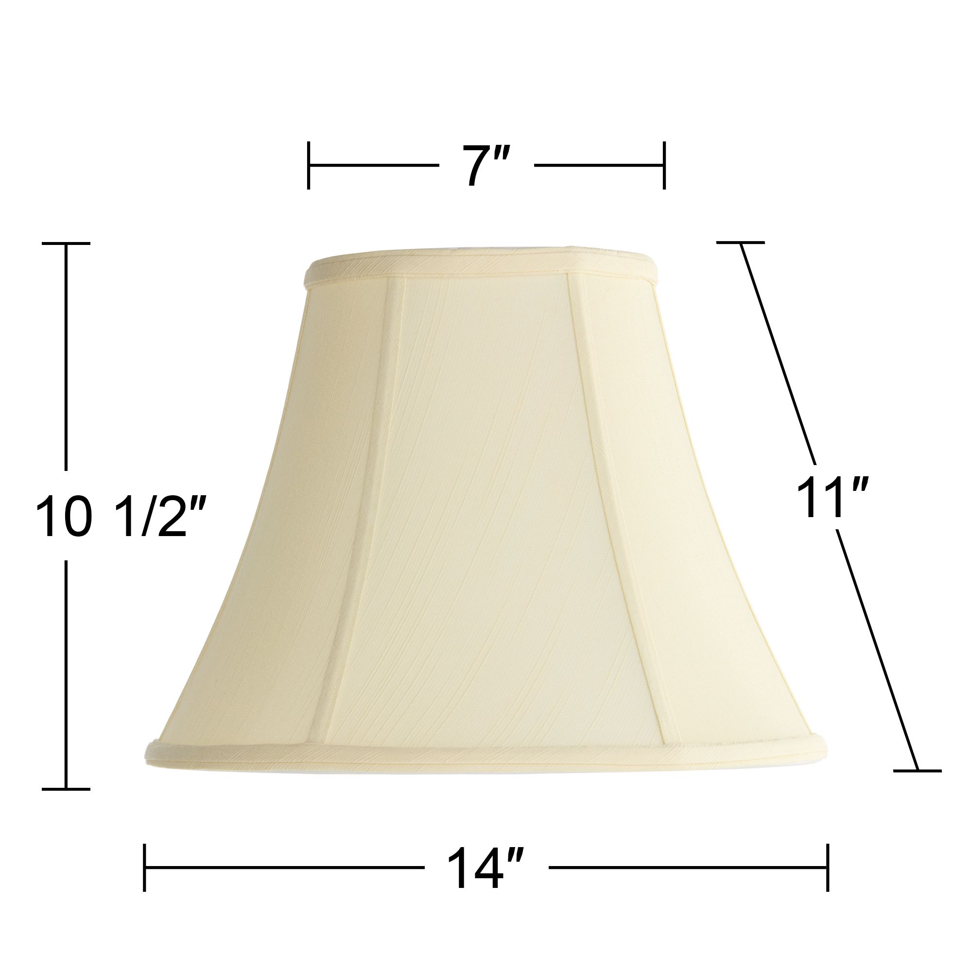 Springcrest Ginna Creme Flared Bell Lamp Shade 7x14x11 (Spider)