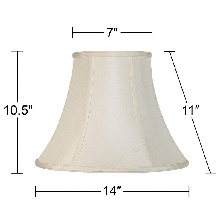 Image 6 Springcrest Ginna Creme Flared Bell Lamp Shade 7x14x11 (Spider) more views