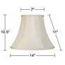 6_Springcrest Ginna Creme Flared Bell Lamp Shade 7x14x11 (Spider) more views