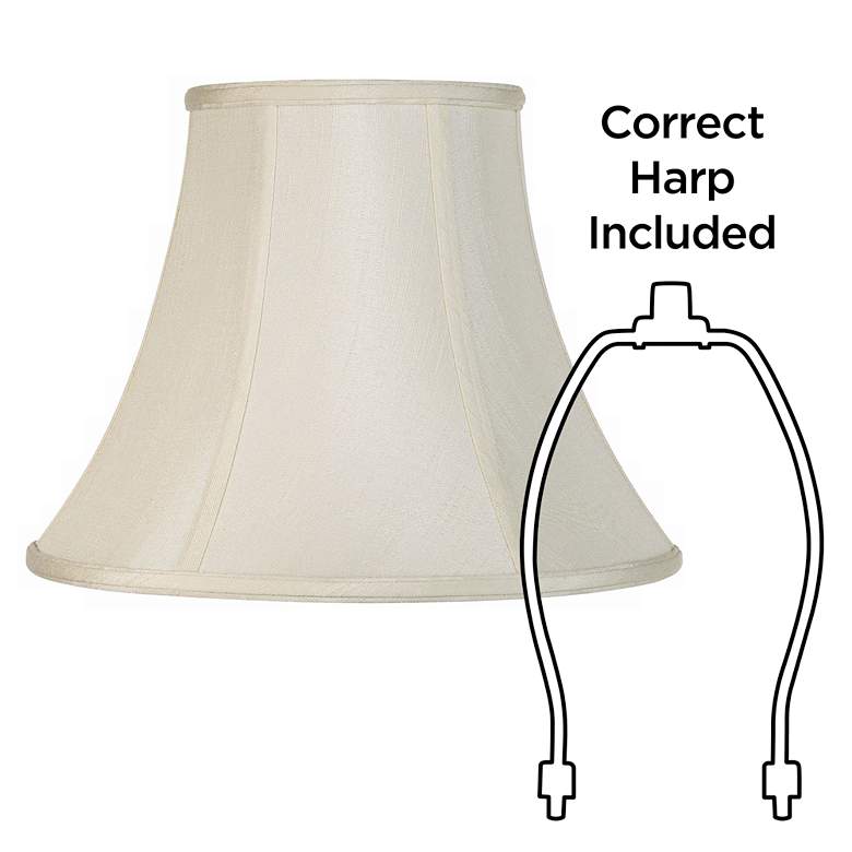 Image 7 Springcrest Ginna Creme Flared Bell Lamp Shade 7x14x11 (Spider) more views