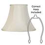 7_Springcrest Ginna Creme Flared Bell Lamp Shade 7x14x11 (Spider) more views