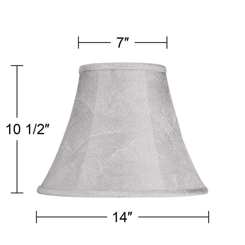 Image 6 Springcrest Ginna Silvery Gray Softback Bell Lamp Shade 7x14x11 (Spider) more views