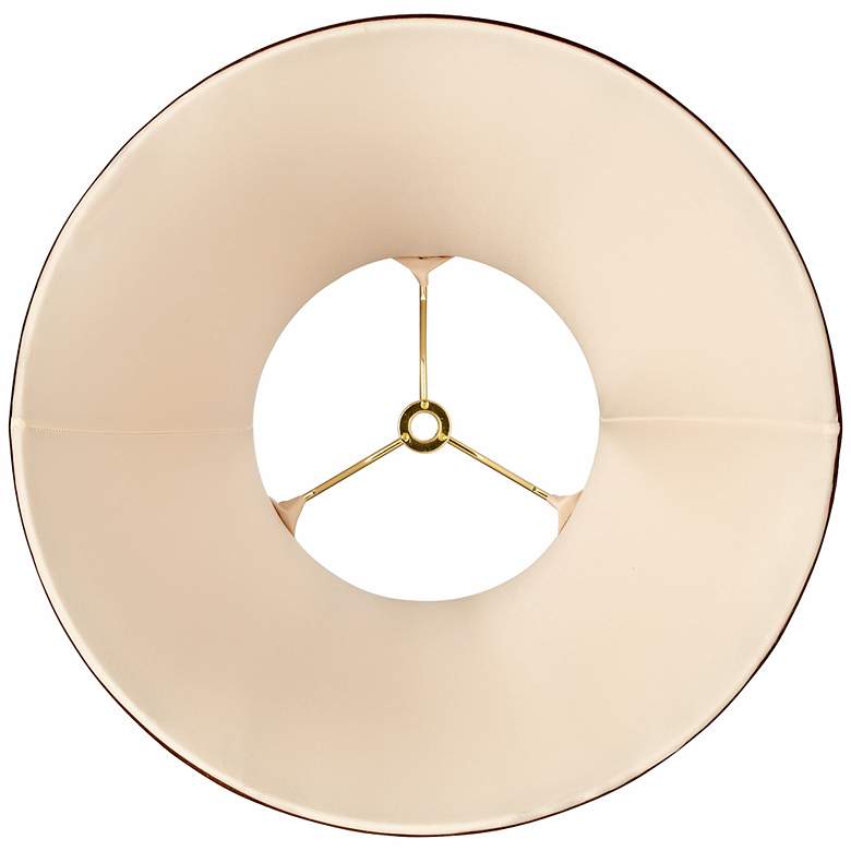 Image 3 Springcrest Ginna Tan and Brown Trim Bell Shade 6x12x9 (Spider) more views